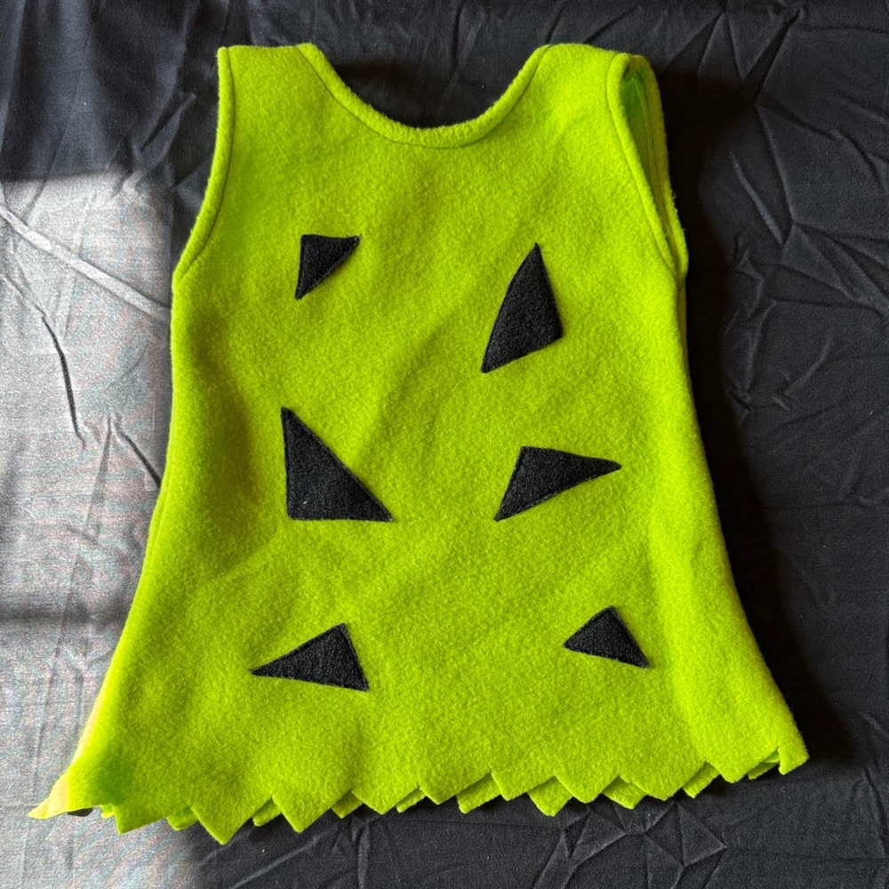Kids Pebbles Dress Costume ONLY - Green and Black